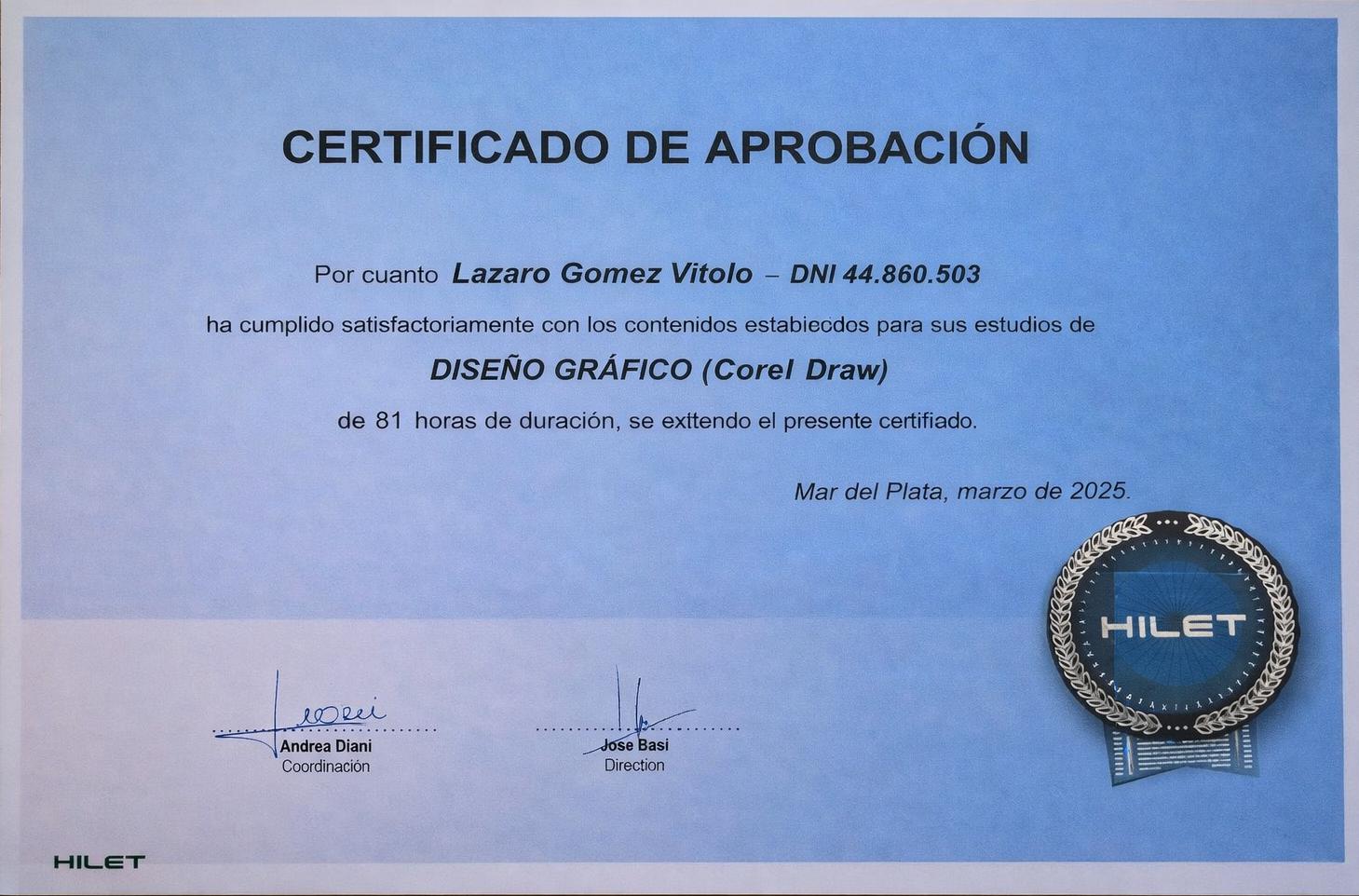 Certificate