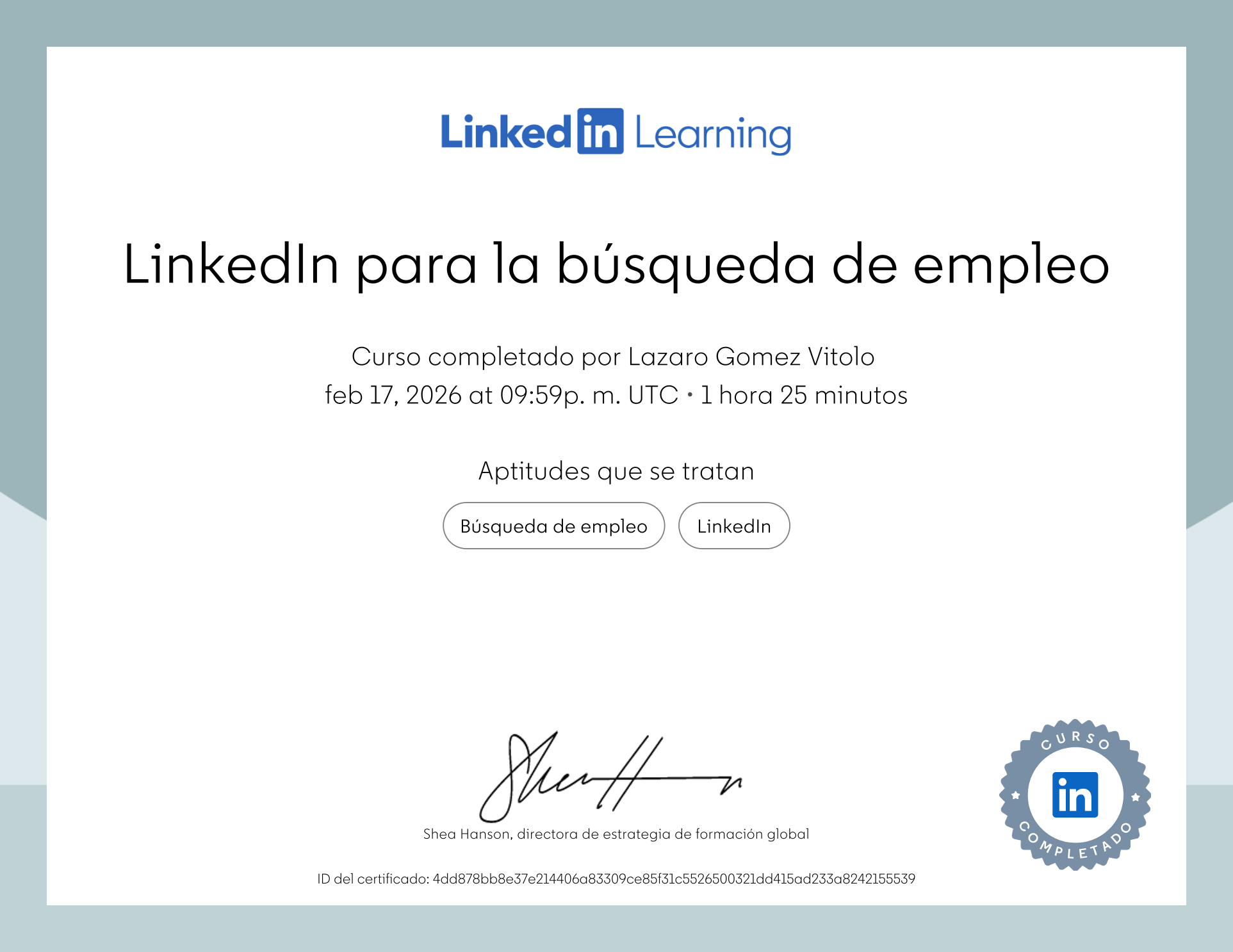 Certificate